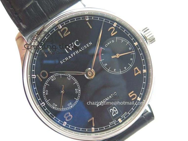 MIROTIME 0310 Portuguese Real PR IW500703 ZF 1:1 Best Edition On Black Leather Strap A Durable 7370